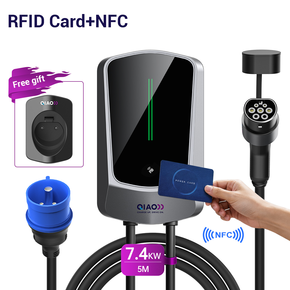 Evse Charging Station Rfid - Stazione di Ricarica EV 7.4KW/11KW/22KW con