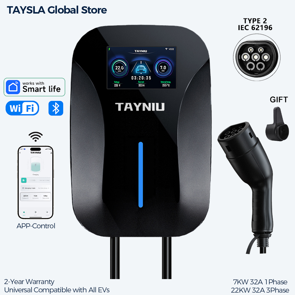 Ev Charger 11Kw Three Phase - Caricatore Smart da Parete TAYNIU 7KW