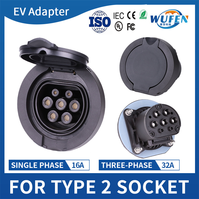 Ev Charging Socket Type 2 22Kw - WUFEN Tipo 2 Presa femmina Connettore