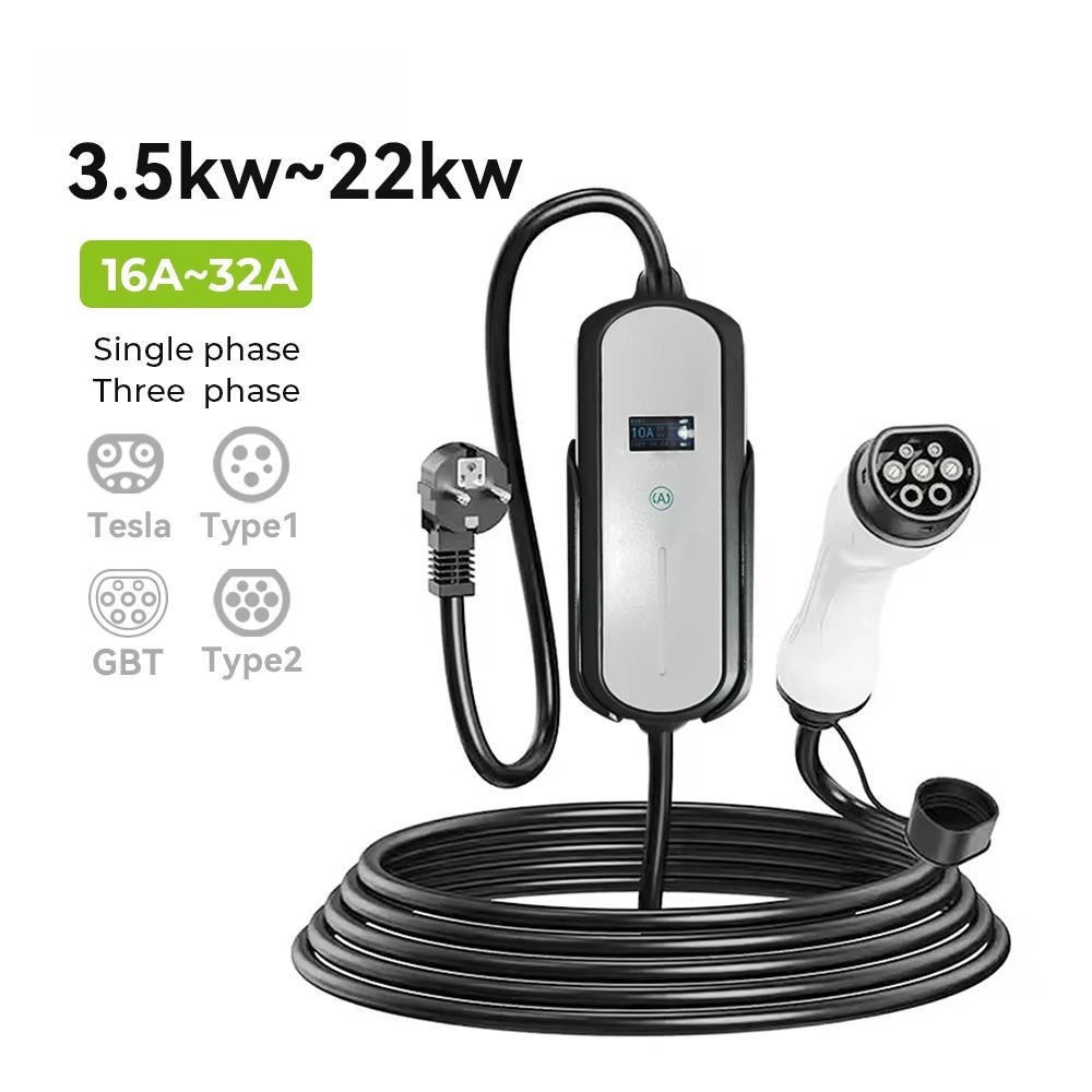 Ev Charger 7Kw Single Phase - Caricatore EV portatile monofase Level2 da