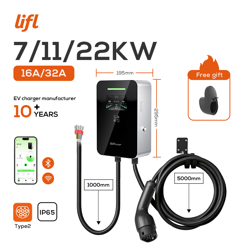 Ev Charging Socket Type 2 22Kw - Lifl 7KW 11KW 22KW Wallbox Trifase