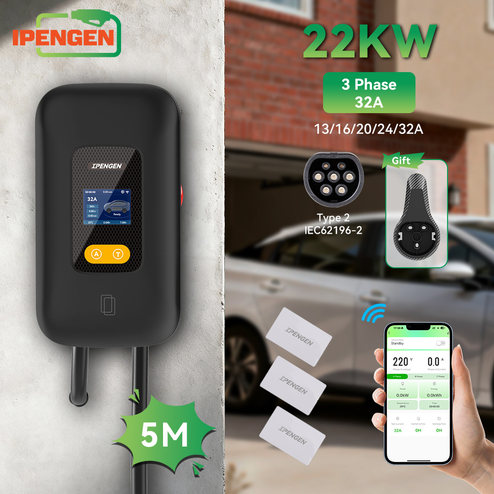 Ev Charger 22Kw Wallbox Type 2 - Stazione di Ricarica EV IPENGEN 22KW