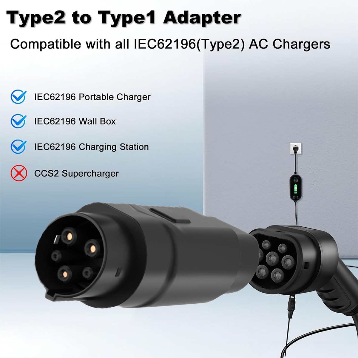 Adattatore per caricabatterie  - Ev Charger Adapter Type 2 To Type 1 recensione e prezzo