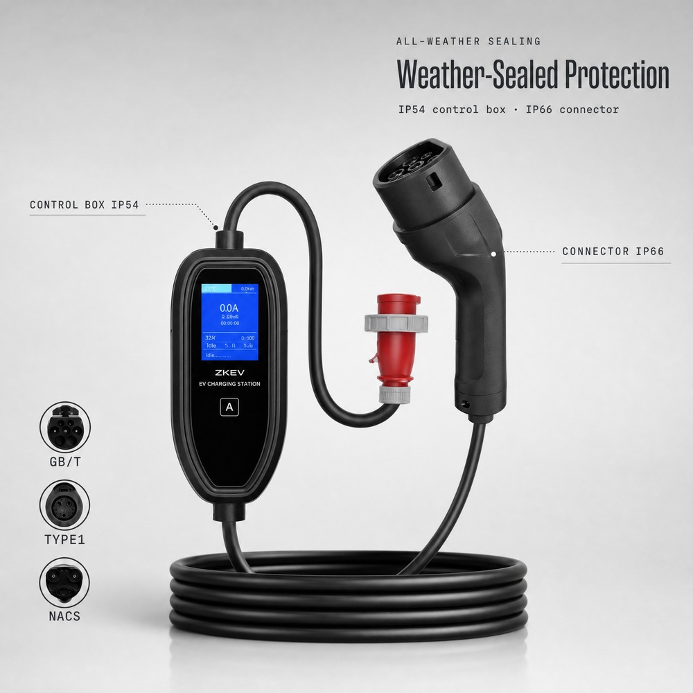 Caricatore EV Portatile 22kW S - Portable Ev Charger 16A Adjustable recensione e prezzo