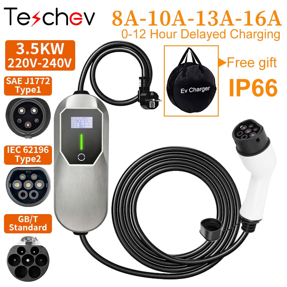 Caricatore EV Portatile 3.5KW  - Portable Ev Charger 16A Adjustable recensione e prezzo