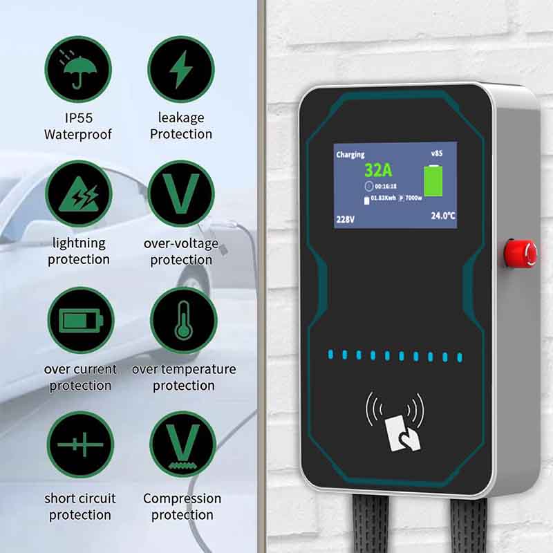 WUFEN EVSE Wallbox Caricatore  - Ev Charging Cable Type 2 32A recensione e prezzo